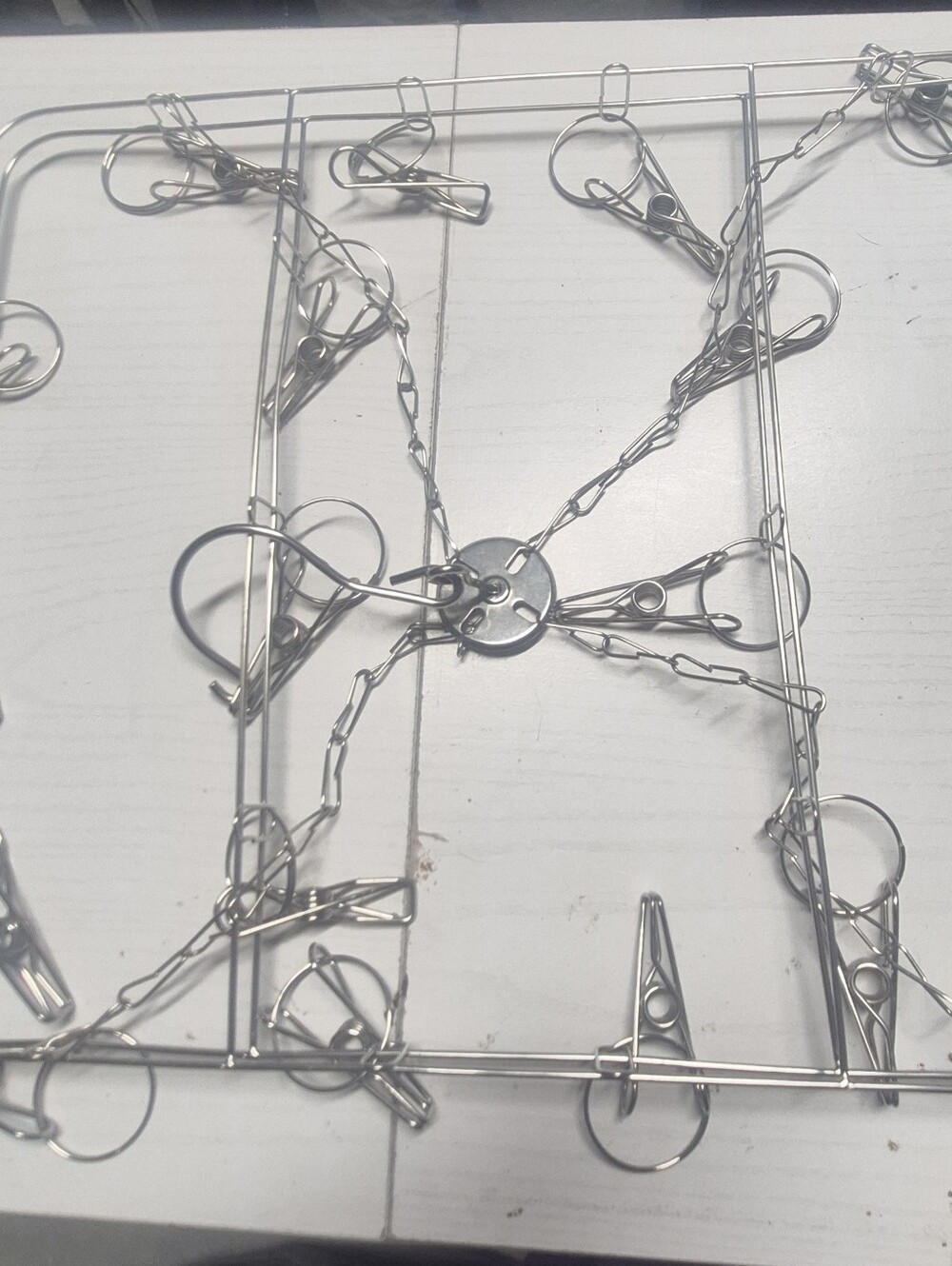 Stainless Steel Square Drying Rack/socks Etc. Laundry Drying Rack Clips - Picture 2 of 5